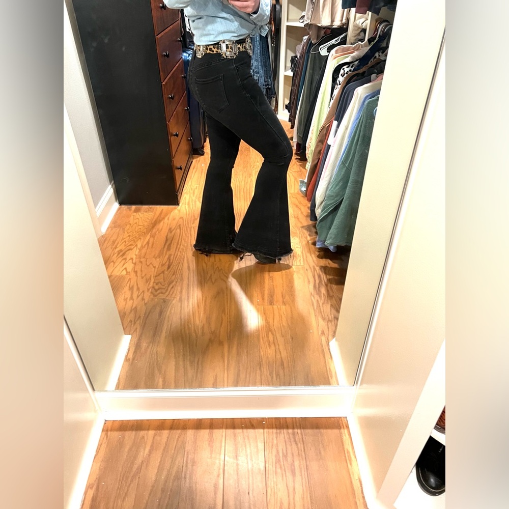 Kancan Black Flare Jeans Sizes 3,5,9